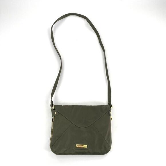 Steve Madden Envelope Crossbody Purse Handbag Expandable Green‎ Nylon Tassel - Picture 3 of 13